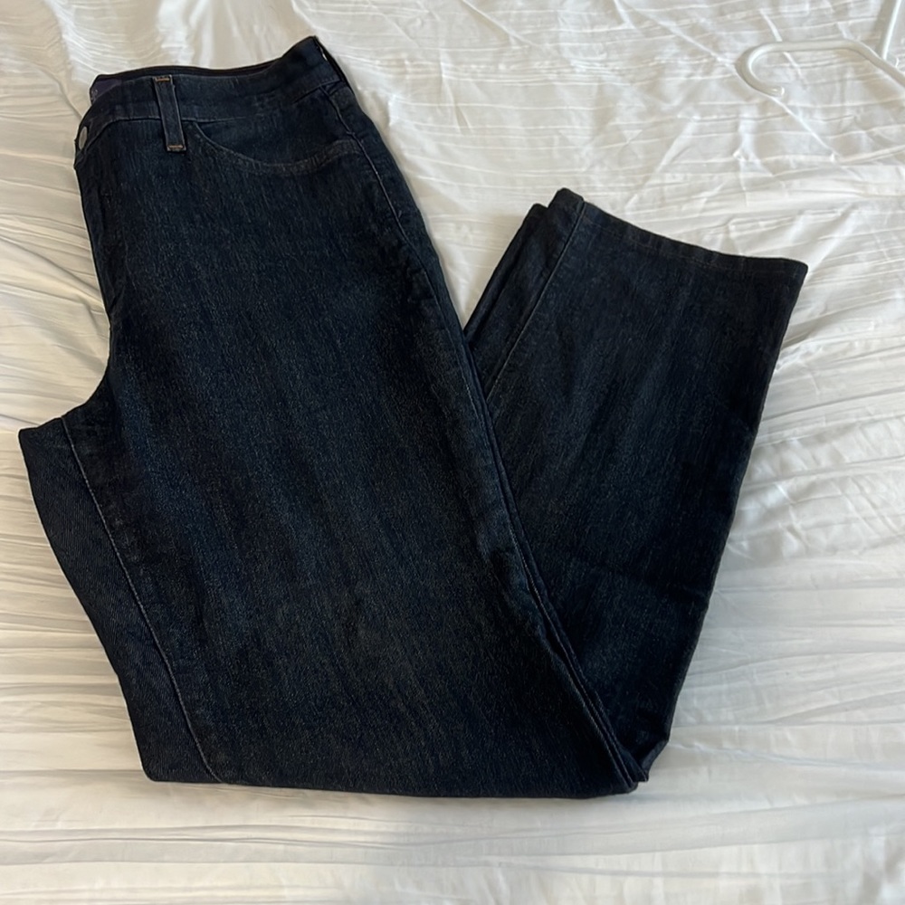 NYDJ , straight leg, dark jean Size 12